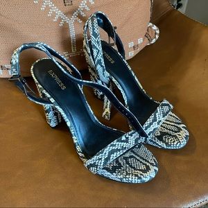 Express Snakeskin Heel